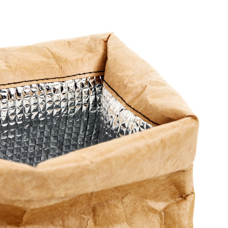 Geanta de transport reutilizabila Lekue On The Go 1010234, 4 litri, Tyvek, Maro/Negru