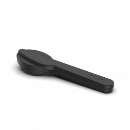 Set tacamuri Lekue On The Go 1010238, 4 piese, Cutie de depozitare, -20°C/+100°C, Otel inoxidabil, Negru