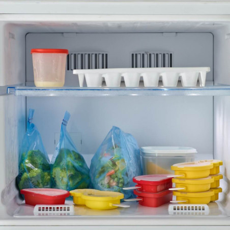 Set 4 forme pentru inghetata pe bat Lekue 1010239, 340 ml, -20°C/+100°C, Silicon platinat, Multicolor