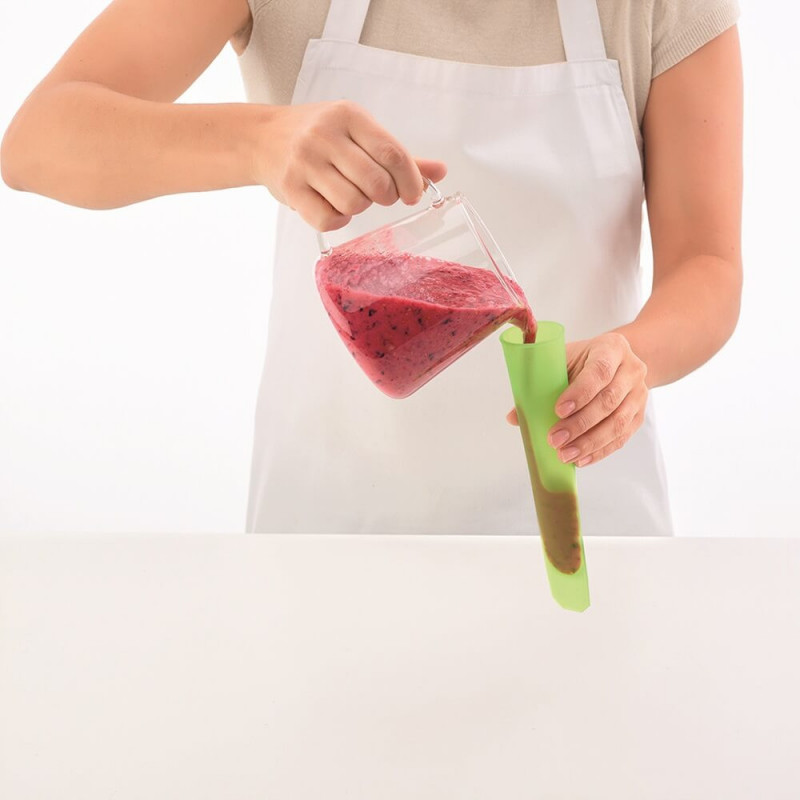 Set de 3 forme pentru inghetata pe bat Lekue 1010240, 360 ml, -60°C / +220°C, Silicon platinat, Multicolor