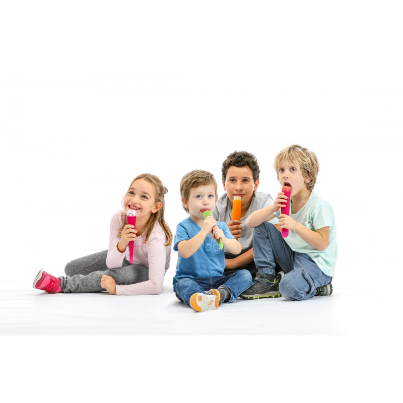 Set de 3 forme pentru inghetata pe bat Lekue 1010240, 360 ml, -60°C / +220°C, Silicon platinat, Multicolor