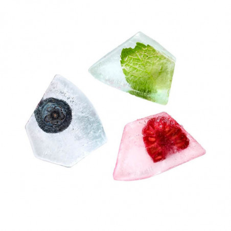 Cutie pentru cuburi de gheata si recipient de depozitare Lekue 1010241, 132 cuburi, -20/+80 °C, Bază goala pentru a preveni condensul, Negru