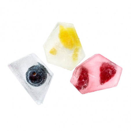 Cutie pentru cuburi de gheata si recipient de depozitare Lekue 1010242, 132 cuburi, -20/+80 °C, Baza goală pentru a preveni condensul, Alb