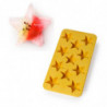 Forma cuburi de gheata cu capac Lekue 1010245, 23x11,8x3 cm, 11 stele, Stearin, -40°C / +60°C, Galben