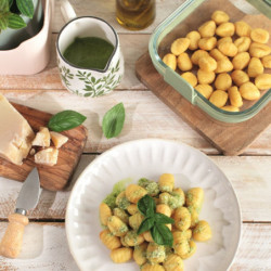 Tavă pentru friteuză cu aer cald Lekue 1010159, 18,5 x 17,5 x 9,5 cm, sticlă, mânere antiderapante, -20/+220 °C, ușor de curățat, verde