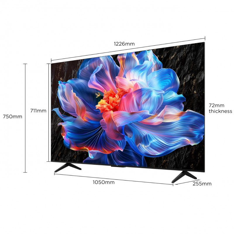 Smart televizor TCL 55P6K, 55″ (139 cm), 4K UHD LED, 3840×2160, Google TV, Dolby Audio, HDR10, Wi-Fi, Bluetooth, Negru