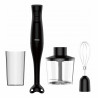 Blender si tocator 3in1 Rosberg R51112OC, 350 W, 0,7 L, 2 viteze, Tel, Negru
