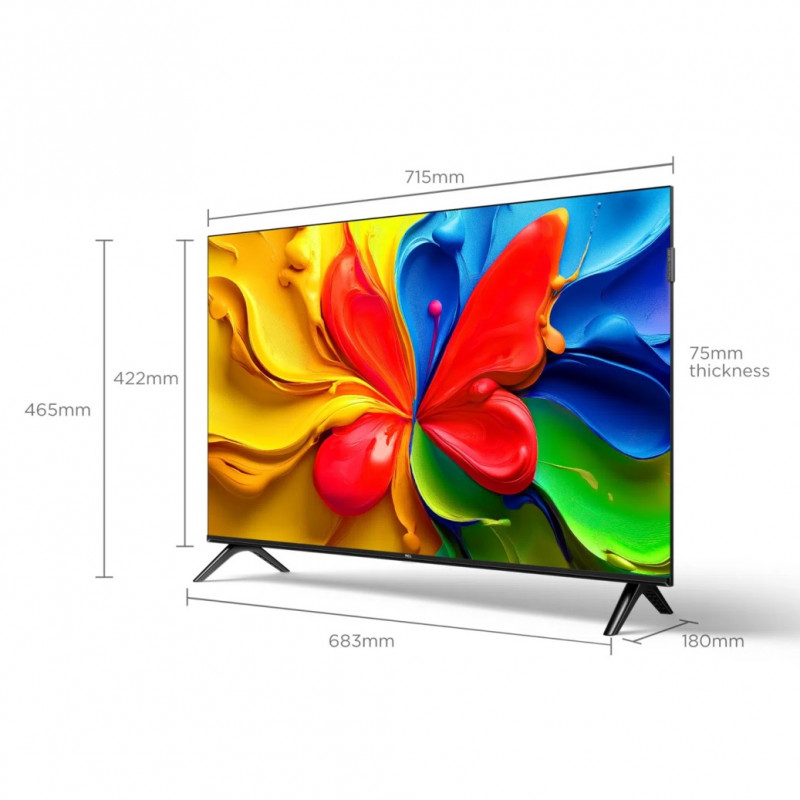 Televizor TCL 32S4K, 32″ (81 cm), 1366×768 HD QLED, HDR10, Android TV, Wi-Fi, Bluetooth, negru