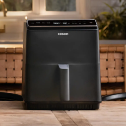 Friteuza cu aer cald Cosori Dual Blaze CAF-P583S, 1700 W, 6,4 L, 12 programe, 360 ThermoIQ, Negru