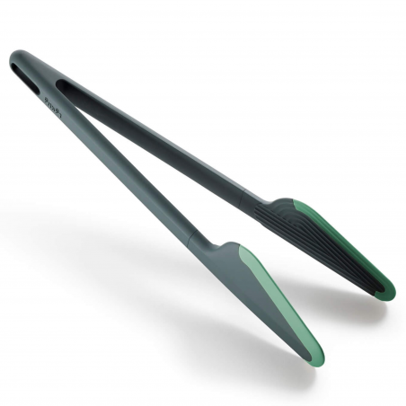 Clește de bucătărie Lekue 1010179, 28,2 cm, rezistent la zgârieturi, 4/220 °C, margine flexibilă, verde