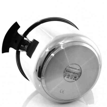 Oala sub presiune Royalty Line RL-PS6L, 6 L, 80 kPa, Otel inoxidabil, Supapa de siguranta, Inductie, Argintiu