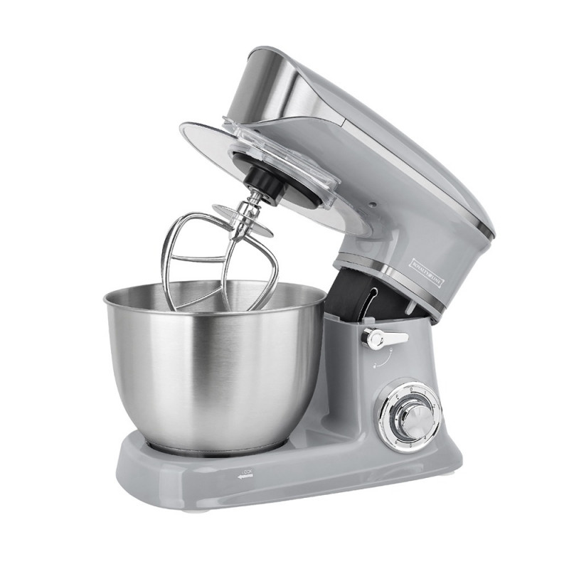 Robot de bucatarie 3in1 Royalty Line RL-PKM1900, 7BG, 1900W, 6.5 Litri, Blender, Mixer Planetar, Tocator, Argintiu