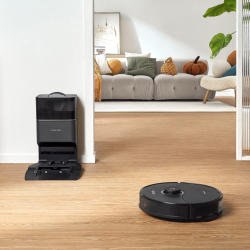 Aspirator robot Roborock S8 Plus Schwarz S8P52-00, 69 W, 5200 mAh, 6000 Pa, Mop, Cartografiere LiDAR, 750 ml, 4 senzori, Autonomie pana la 180 min, Negru