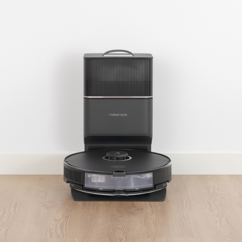 Aspirator robot Roborock S8 Plus Schwarz S8P52-00, 69 W, 5200 mAh, 6000 Pa, Mop, Cartografiere LiDAR, 750 ml, 4 senzori, Autonomie pana la 180 min, Negru