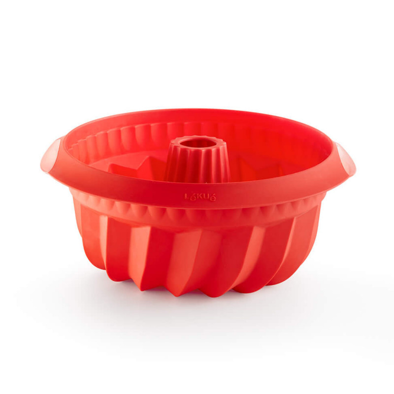 Tava de copt Lekue 1009483, Ø22 cm, silicon platinat, de la -60 °C la +220 °C, roșu