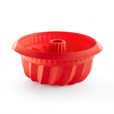 Tava de copt Lekue 1009483, Ø22 cm, silicon platinat, de la -60 °C la +220 °C, roșu