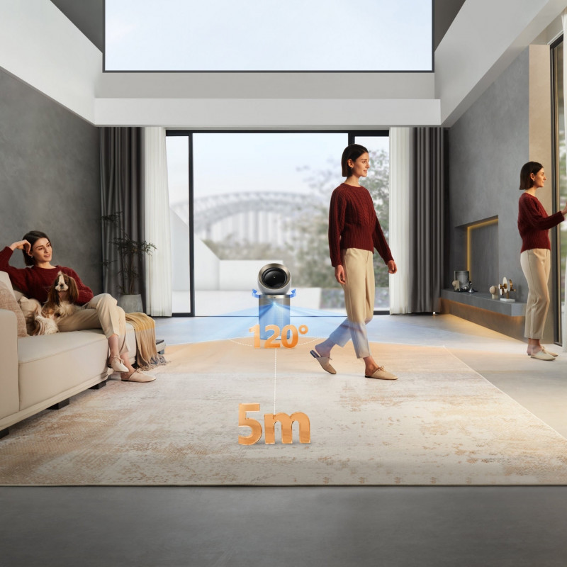 Purificator de aer Dreame AirPursue PM20 CVF14A, 48 m², funcții automate, încălzire, sterilizare cu plasmă și UVC, TVOC, LCD, HEPA, alb/bronz