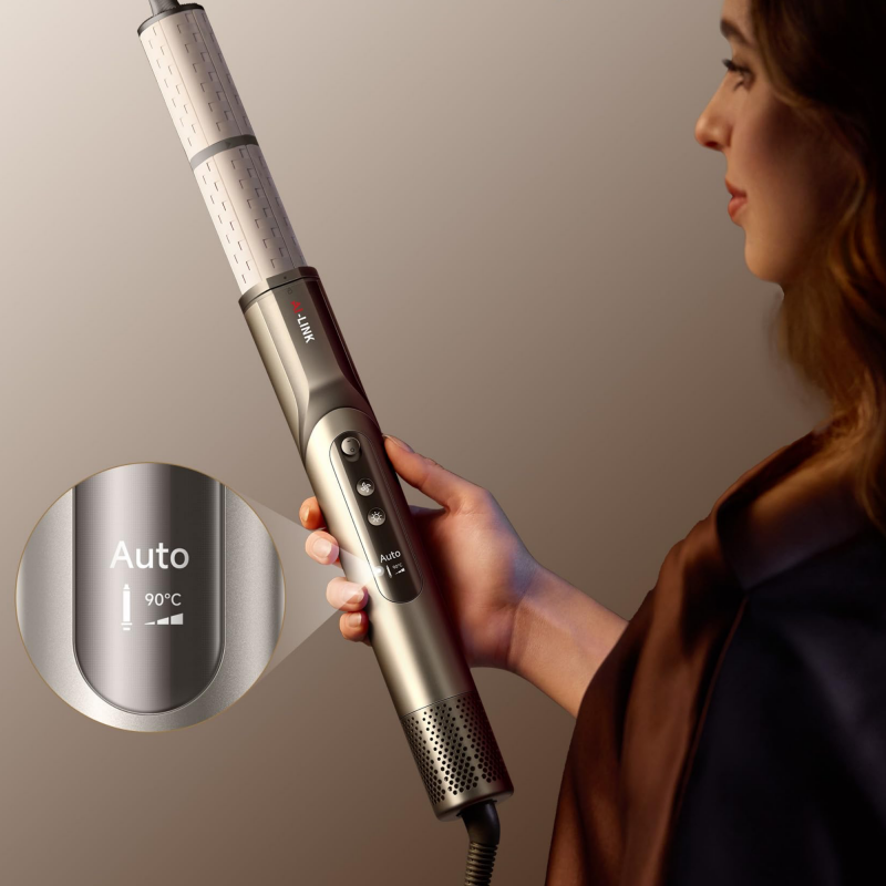 Uscător de păr și styler/multistylist Dreame Dazzle AZD20A, 1400 W, 65 m/s, 3 setări de viteză și temperatură, ionizare, afișaj, titan auriu