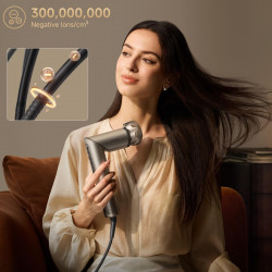 Uscător de păr și styler/multistylist Dreame Dazzle AZD20A, 1400 W, 65 m/s, 3 setări de viteză și temperatură, ionizare, afișaj, titan auriu