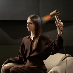 Uscător de păr Dreame Pilot AHX01A, 1600 W, moduri A.I., 3 viteze, 4 temperaturi, 55 m3/h, ionizare, NTC, LED, control inteligent al fluxului, bronz