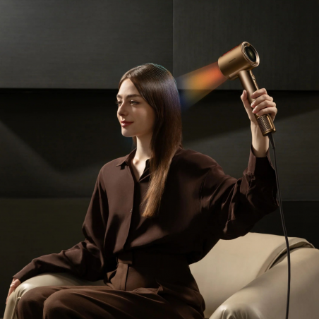 Uscător de păr Dreame Pilot AHX01A, 1600 W, moduri A.I., 3 viteze, 4 temperaturi, 55 m3/h, ionizare, NTC, LED, control inteligent al fluxului, bronz