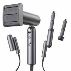 Uscător de păr Dreame Pocket AHD51-SG Pro, 1300 W, 110.000 rpm, 70 m/s, 2 viteze, 5 temperaturi, NTC, Coanda, pliabil, gri