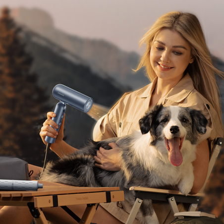 Uscător de păr Dreame Pocket AHD51-SG Pro, 1300 W, 110.000 rpm, 70 m/s, 2 viteze, 5 temperaturi, NTC, Coanda, pliabil, gri