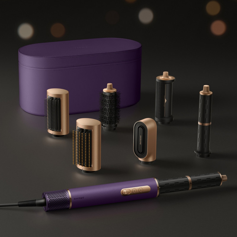 Aparat de coafat și uscat 7 în 1 Dreame Airstyle Pro AMF18A, 1300 W, 110.000 rpm, 3 viteze și temperaturi, ionizare, NTC, violet
