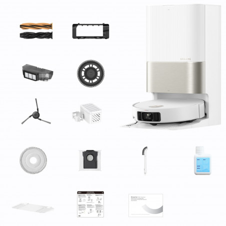 Aspirator robot Dreame X50 Ultra RLX85CE‑6‑WH, 20000 Pa, Recunoastere AI a obstacolelor, Navigare 360°, Control vocal, Sterilizare UV, Alb