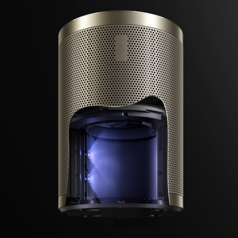 Purificator de aer Dreame AirPursue PM10 CVF24A, 36 m², Functii automate, Sterilizare cu plasma si UVC, TVOC, LCD, HEPA, Alb/Bronz