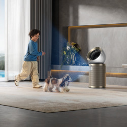 Purificator de aer Dreame AirPursue PM10 CVF24A, 36 m², Functii automate, Sterilizare cu plasma si UVC, TVOC, LCD, HEPA, Alb/Bronz