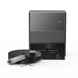 Aspirator robot Dreame Aqua10 Ultra Roller Complete RLH71DE-2, 30.000 Pa, 180 min, 3,5/4 L, VersaLift LDS, AquaRoll si Seal, Control vocal, Camere AI, Negru