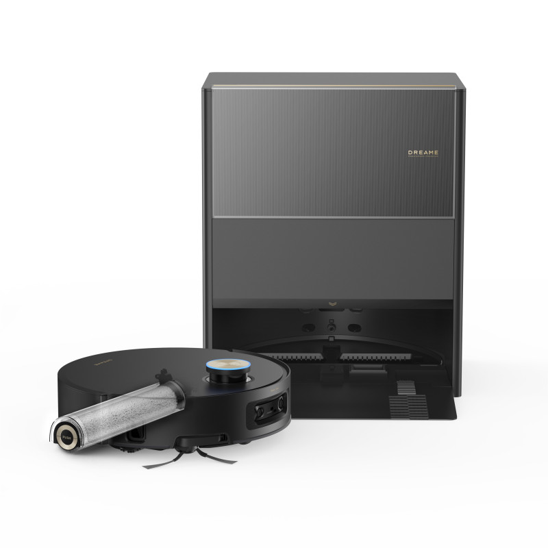 Aspirator robot Dreame Aqua10 Ultra Roller Complete RLH71DE-2, 30.000 Pa, 180 min, 3,5/4 L, VersaLift LDS, AquaRoll si Seal, Control vocal, Camere AI, Negru