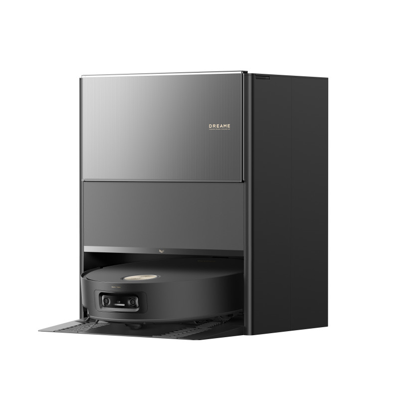 Aspirator robot Dreame Aqua10 Ultra Roller RLH71DE-BK, 30000 Pa, 220 min, 3,5/4 l, AquaRoll si Seal, Control vocal, Camere AI, Negru