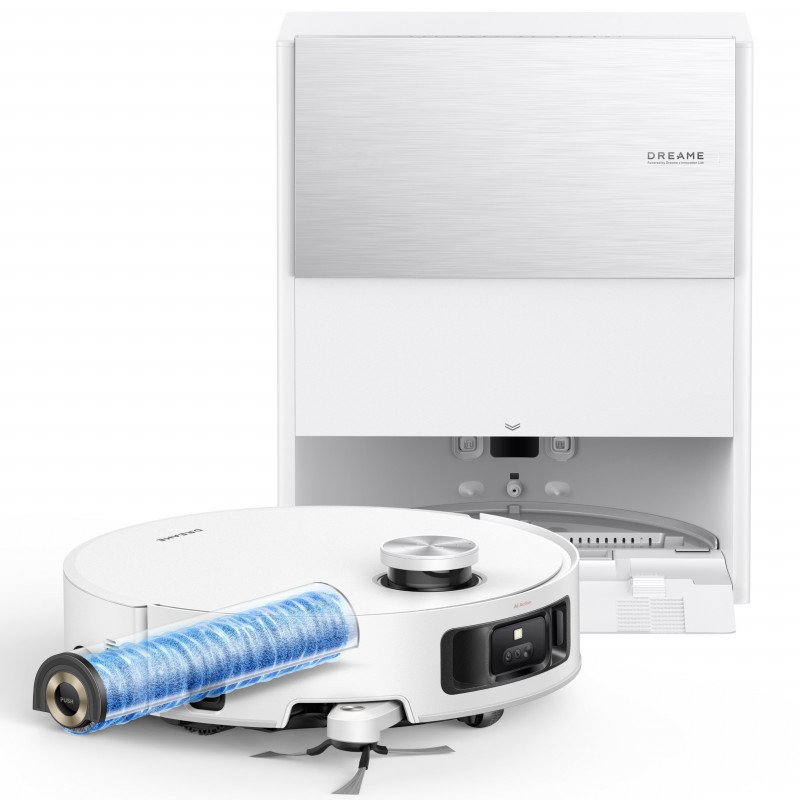 Aspirator robot Dreame Aqua10 Roller RLH31CE-WH, 30.000 Pa, 3,5/4 L, camere AI, iluminare LED, control vocal, spălare cu apă caldă, alb