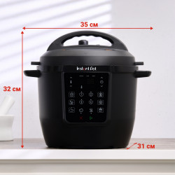 Multicooker Instant Pot Classic 112200001, 1000 W, 5,7 L, 7 programe, Butoane favorite, Afisaj LCD, Otel inoxidabil, Negru