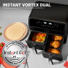 Friteuza dubla cu aer cald 8in1 Instant Pot Vortex DUAL INAFB91-BK, 1850 W, 8 l, 205°C, EvenCrisp, Gatit sincronizat, Control tactil, Negru/Otel inoxidabil