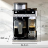 Mașină de espresso Ninja Prestige CFN802EU, 1650 W, 19 bari, 1,8 L, 10 dimensiuni, 3 moduri, DualBrew, Nespresso, oțel inoxidabil