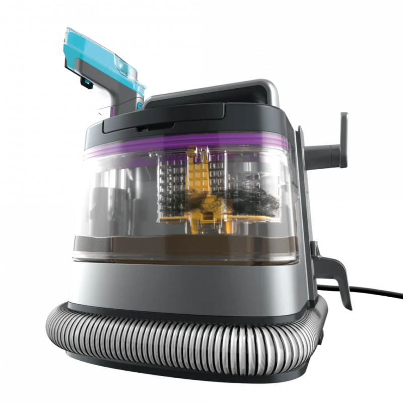 Aspirator cu spalare Shark StainStriker PX250EUT, 450 W, 0,72 l, Portabil, Par animale de companie, 4 accesorii, Gri/Negru