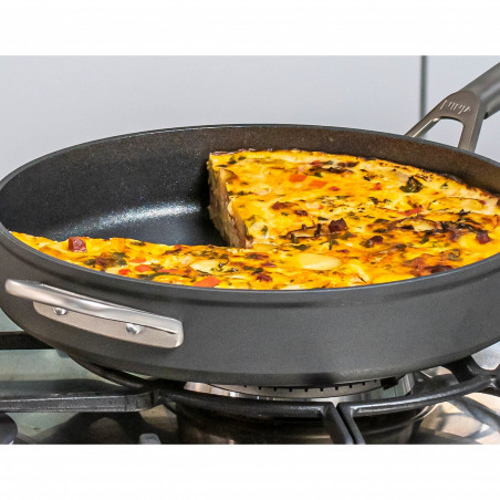 Tigaie wok cu capac Ninja Zerostick Premium C30928DE, 28 cm, Antiaderenta, până la 260°C, Inductie, Negru