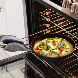 Tigaie wok cu capac Ninja Zerostick Premium C30928DE, 28 cm, Antiaderenta, până la 260°C, Inductie, Negru