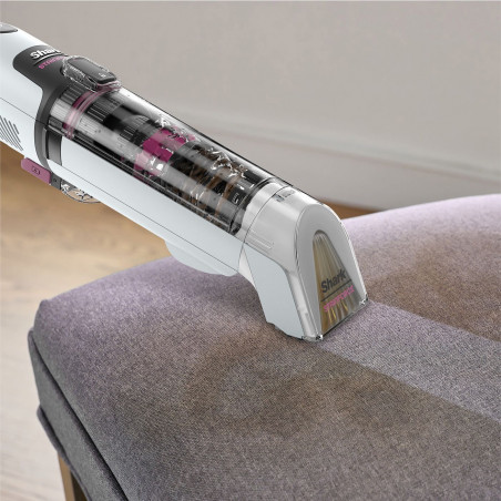 Aspirator cu spalare fara fir Shark StainForce HX100EUT, 100 W, 15 min, Covoare, Tapiterie, Saltele, Autocuratare, Alb