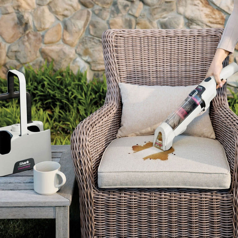 Aspirator cu spalare fara fir Shark StainForce HX100EUT, 100 W, 15 min, Covoare, Tapiterie, Saltele, Autocuratare, Alb