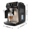 Mașină de cafea Philips EP5547/90 LatteGo, 1500 W, 15 bari, 1,8 l, 20 de băuturi, râșniță ceramică cu 12 trepte, ecran TFT, AquaClean, SilentBrew, AromaExtract, ExtraShot, Negru/Bej
