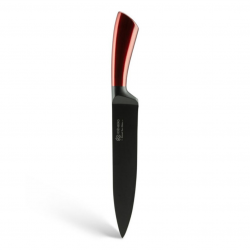 Set de cuțite Edenberg EB-936, 5 piese, oțel carbon, suport, roșu