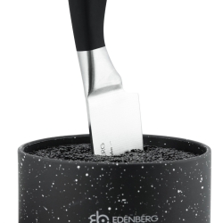 Suport pentru cuțite și tacâmuri Edenberg EB-5105B, 22x20 cm, până la 10 cuțite, 2 compartimente, ușor de curățat, acoperire moale, negru