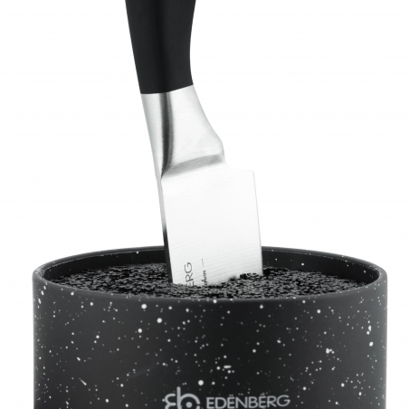 Suport pentru cuțite și tacâmuri Edenberg EB-5105B, 22x20 cm, până la 10 cuțite, 2 compartimente, ușor de curățat, acoperire moale, negru