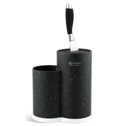 Suport pentru cuțite și tacâmuri Edenberg EB-5105B, 22x20 cm, până la 10 cuțite, 2 compartimente, ușor de curățat, acoperire moale, negru
