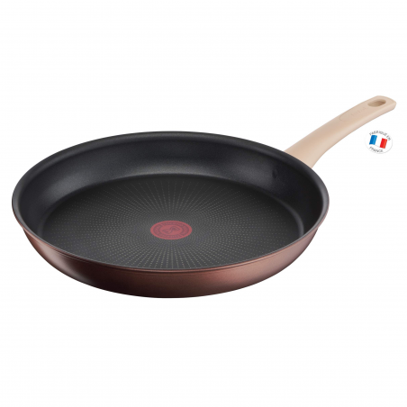 Tigaie Tefal Eco-Respect G2540602, 28 cm, Strat antiaderent din titan, Thermo-Fusion, Thermo-Signal, Inductie, Bronz/Maro