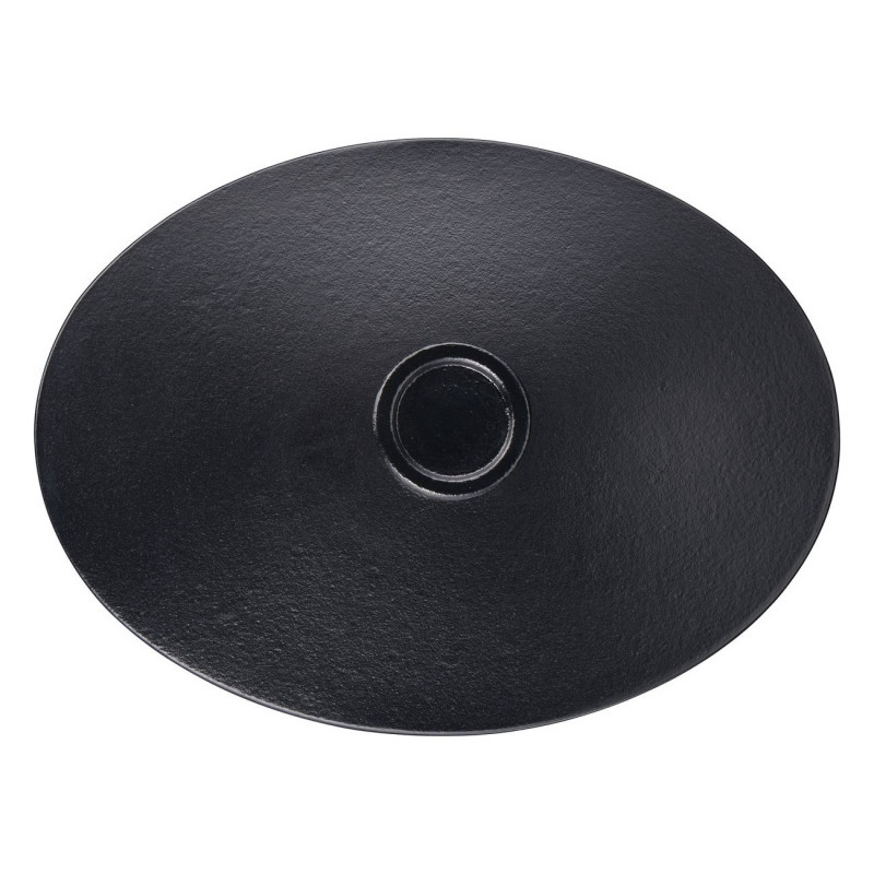 Cratita din fonta Tefal E2125455, 5,1 l, 45 cm, Formă ovala, Pana la 250 °C, Emailată, Inductie, Negru